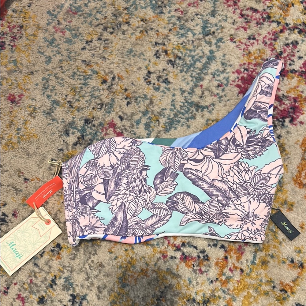 Maaji Floral One-Shoulder Bikini Top